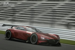 Mazda RX-Vision GT3 Concept Rennwagen Coupé Front Mittelmotor virtuelles Racing Gran Turismo Sport