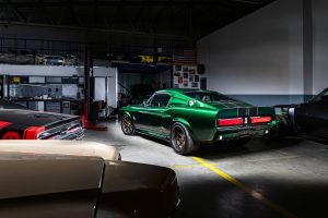 Mean Machine Garage 1967 Ford Mustang Fastback Restomod Tuning Biturbo V8-Motor Chassis Fahrwerk Bremsen Getriebe Felgen Karosserie-Upgrade Innenraum-Veredelung USA Muscle Car Klassiker