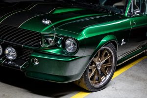 Mean Machine Garage 1967 Ford Mustang Fastback Restomod Tuning Biturbo V8-Motor Chassis Fahrwerk Bremsen Getriebe Felgen Karosserie-Upgrade Innenraum-Veredelung USA Muscle Car Klassiker