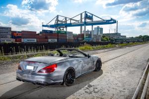 Mercedes-AMG SL 63 Tuning Carbon-Bodykit Camouflage-Folierung Leistungssteigerung Abgasanlage Tieferlegung Felgen