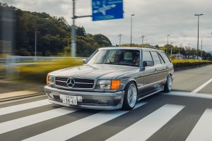 Mercedes-Benz 500 TE Baureihe 126 Tuning Kombi-Umbau Karosserie Fahrwerk Felgen Bremseanlage Innenausstattung Japan