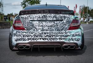 Mercedes C204 C 63 AMG Coupé Liberty Walk Widebody Karosseriekit Felgen Airride Luftfahrwerk Bremsen Innenraum-Veredelung Carbon Tuning Graffiti