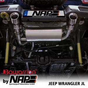 Jeep Wrangler JL-Abgasanlage von der NAP Sportauspuff Manufaktur