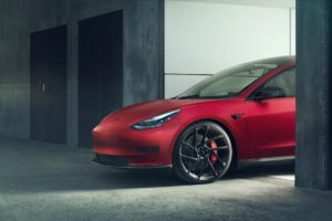Novitec Tesla Model 3 Carbon Karosserie Anbauteile Schmiedefelgen Vossen Fahrwerk