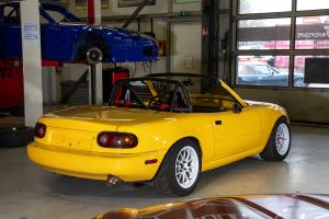 SPS Motorsport Mazda MX-5 NA Turbo Tuning Karosserie Motor Doppelkupplungsgetriebe Fahrwerk Felgen Bremsen Innenraum