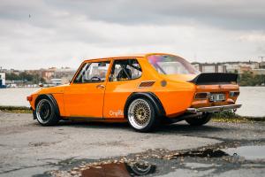 Saab 99 X7 Tuning Schweden Turbomotor Leistungssteigerung Getriebe Fahrwerk Bremsen Felgen Innenraum-Upgrade