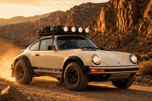Signature Autosports Meridian 911 Restomod Offroader Fahrwerk Höherlegung Räder Karosserie Dachträger Motor