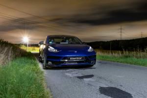 Startech Tuning Tesla Model 3 Mittelklasse E-Auto Aerodynamik-Bodykit Karosserieteile Felgen Tieferlegung Innenraum Veredlung Carbon