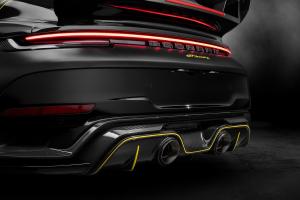 Techart GTstreet R Flyweight Tuning Carbon-Bodykit Karosserieteile Leistungssteigerung Felgen Gewindefahrwerk Leichtbau-Interieur Porsche 911 Turbo S 992