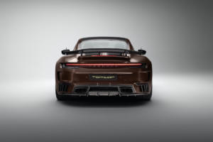 TopCar Stinger GTR Carbon Edition Porsche 911 Turbo S 992 Tuning Schokoladenbraun Bodykit Abgasanlage