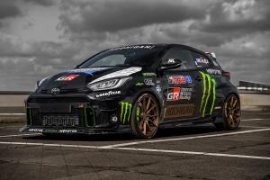 Toyota GR Yaris Ken Block Tribute Hoonigan Bodykit Folierung Motor-Upgrade Gewindefahrwerk Felgen Innenraum-Individualisierung