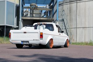 VW Caddy 14D Tuning Karosserie-Individualisierung Motor-Upgrade Getriebe Luftfahrwerk Felgen Innenraum-Veredelung Oldtimer Klassiker Pick-up Pritschenwagen