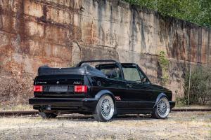 VW Golf 1 Cabriolet Sportline Oldtimer Tuning Carbon-Laminierung Anbauteile Karosserie Motor-Optimierung Leistungssteigerung Felgen Gewindefahrwerk Innenraum-Veredelung