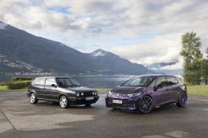 VW ID.3 GTX FIRE+ICE Unikat Studie Showcar Treffen Locarno Schweiz E-Auto Lackierung Felgen Innenraum-Veredelung BOGNER