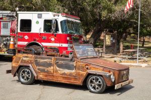 VW Typ 181 Kübel Brandopfer Neuaufbau Tieferlegung Felgen Innenraum-Individualisierung USA