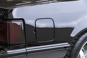 Velocity Ford Mustang LX Foxbody Tuning Restomod Coyote V8 Zehnstufen-Automatik Chassis Fahrwerk Felgen Bremsanlage Innenraum USA SEMA Show