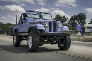 Vigilante Jeep Scrambler Restomod Verlängerung Aluminium-Karosserie Felgen Innenraum-Upgrade Chassis Fahrwerk Bremsen Motor V8 HEMI US-Car Geländewagen Offroader