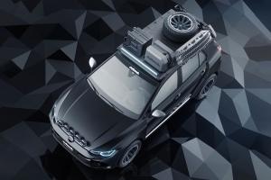 delta4x4 VW Golf 8 R Country Studie Tuning Höherlegung Offroad Räder Bodykit Dachträger