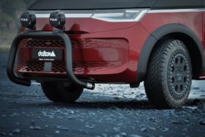 delta4x4 VW T7 Multivan Veredlung Tuning Offroader Felgen Fahrwerk Höherlegung Karosserieteile Abgasanlage Zusatzscheinwerfer Teaser