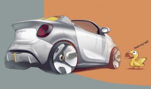 smart forease Studie Cabrio Zweisitzer Elektroauto Premiere Pariser Autosalon 2018